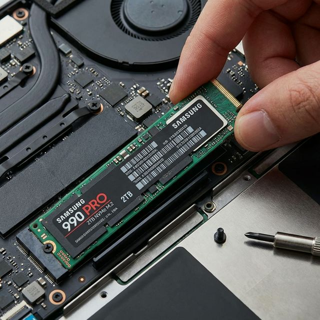 Advanced NVMe SSD storage with breakthrough read and write speeds